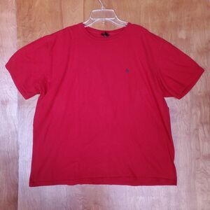 Vintage Polo Ralph Lauren T Shirt XL Red Small Pony on Chest Crewneck Preppy